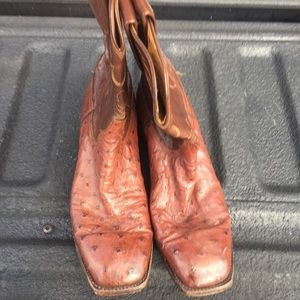Lucchese  Handmade Square toe, full ostrich boots